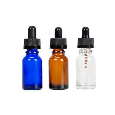 Ясная бутылка капельницы синего стекла кобальта для сыворотки 50ml 100ml эфирного масла
