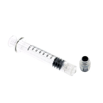 2,25 шприц замка Luer масла Ml CBD стеклянный с пластиковым плунжером