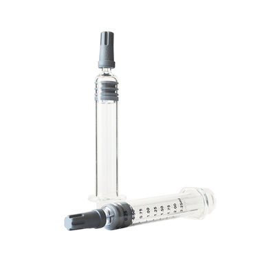 2,25 шприц замка Luer масла Ml CBD стеклянный с пластиковым плунжером