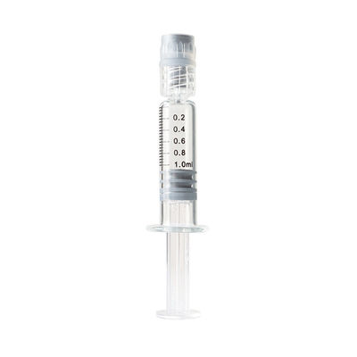 стерильное стеклянного шприца замка 1mL Luer многоразовое для масла CBD