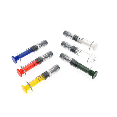 Покрашенные шприцы концентрата пеньки CBD шприцев 1ml замка Luer плунжера