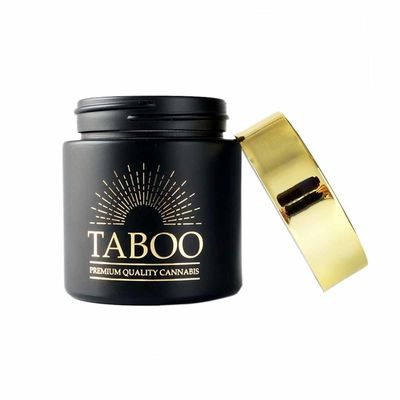 Опарник цветка черноты восьмых опарника 3oz засорителя марихуаны упаковывая стеклянный