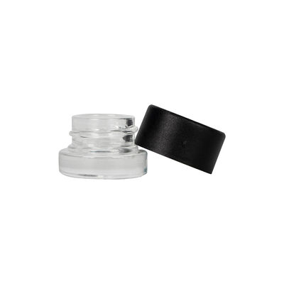 Опарник 5ml черного концентрата воска крышки ясного стеклянный привинчивает верхний контейнер концентрата
