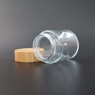 Опарник цветка конопли Childproof бамбукового опарника крышки 4oz стеклянного воздухонепроницаемый