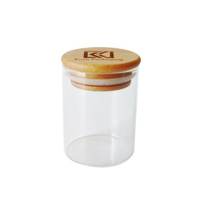Деревянный опарник цветка пеньки рта опарника 1-18oz боросиликатного стекла крышки всасывания широкий
