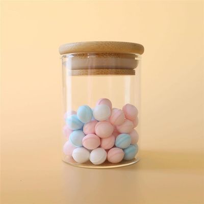 деревянная банка опарника боросиликатного стекла крышки всасывания 3oz для дисплея хранения