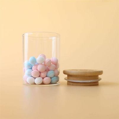 деревянная банка опарника боросиликатного стекла крышки всасывания 3oz для дисплея хранения