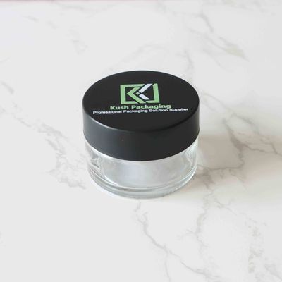 CR цветочные бутылки Jar Child Resistant Airtight Smell Proof Black Screw Cap Стеклянные банки для хранения травы
