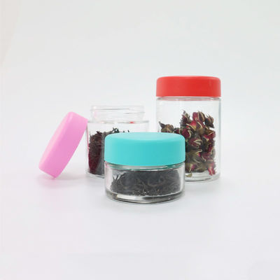 2 унции 3 унции Custom Logo Glass Weed Holder Jar с детской устойчивой крышкой