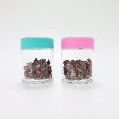2 унции 3 унции Custom Logo Glass Weed Holder Jar с детской устойчивой крышкой