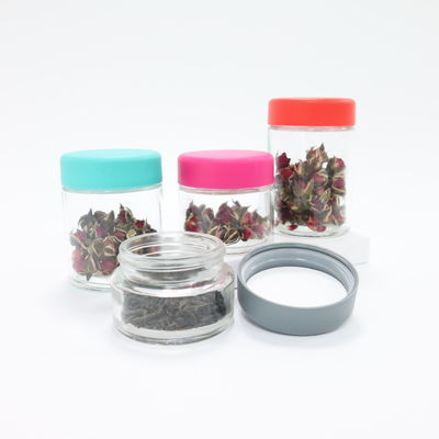 2 унции 3 унции Custom Logo Glass Weed Holder Jar с детской устойчивой крышкой