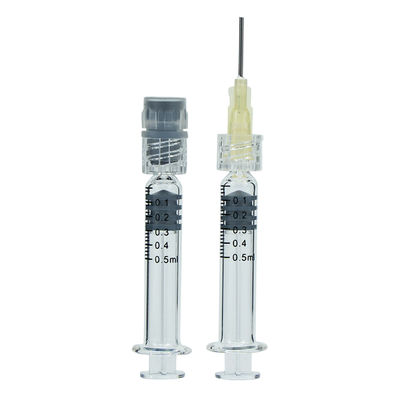 0.5ml Luer Slip Luer Lock Боросиликатные стеклянные шприцы для CBD масла