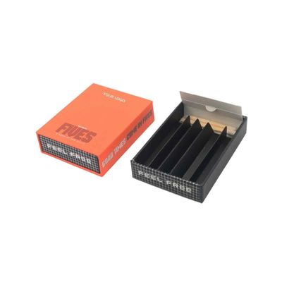 Тисненая упаковка для нескольких прероллов, коробка для джоинтов с отсеком для спичек